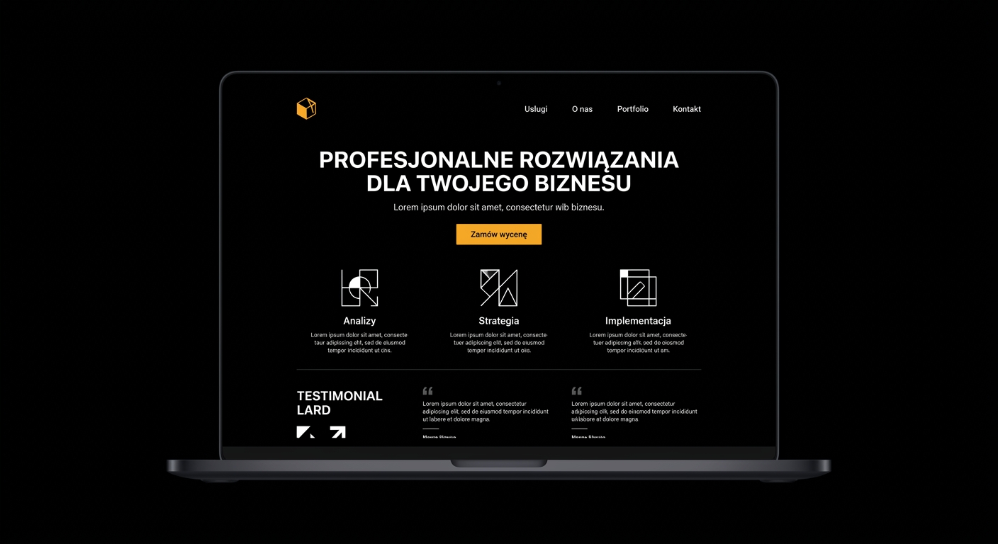 Mockup strony firmy usługowej