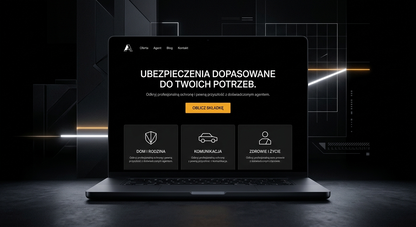 Mockup strony agenta ubezpieczeniowego